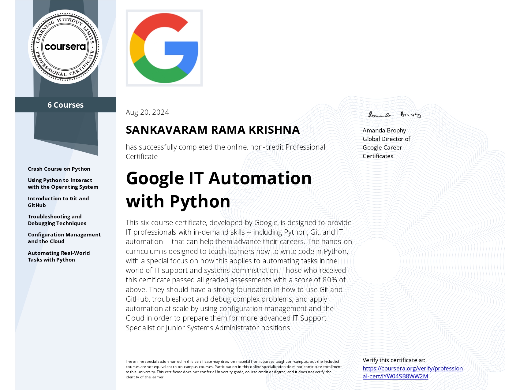 Certificate 3